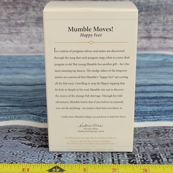 Hallmark 2006 Mumbles Moves Keepsake Christmas Ornament penguin happy feet - Picture 3 of 8